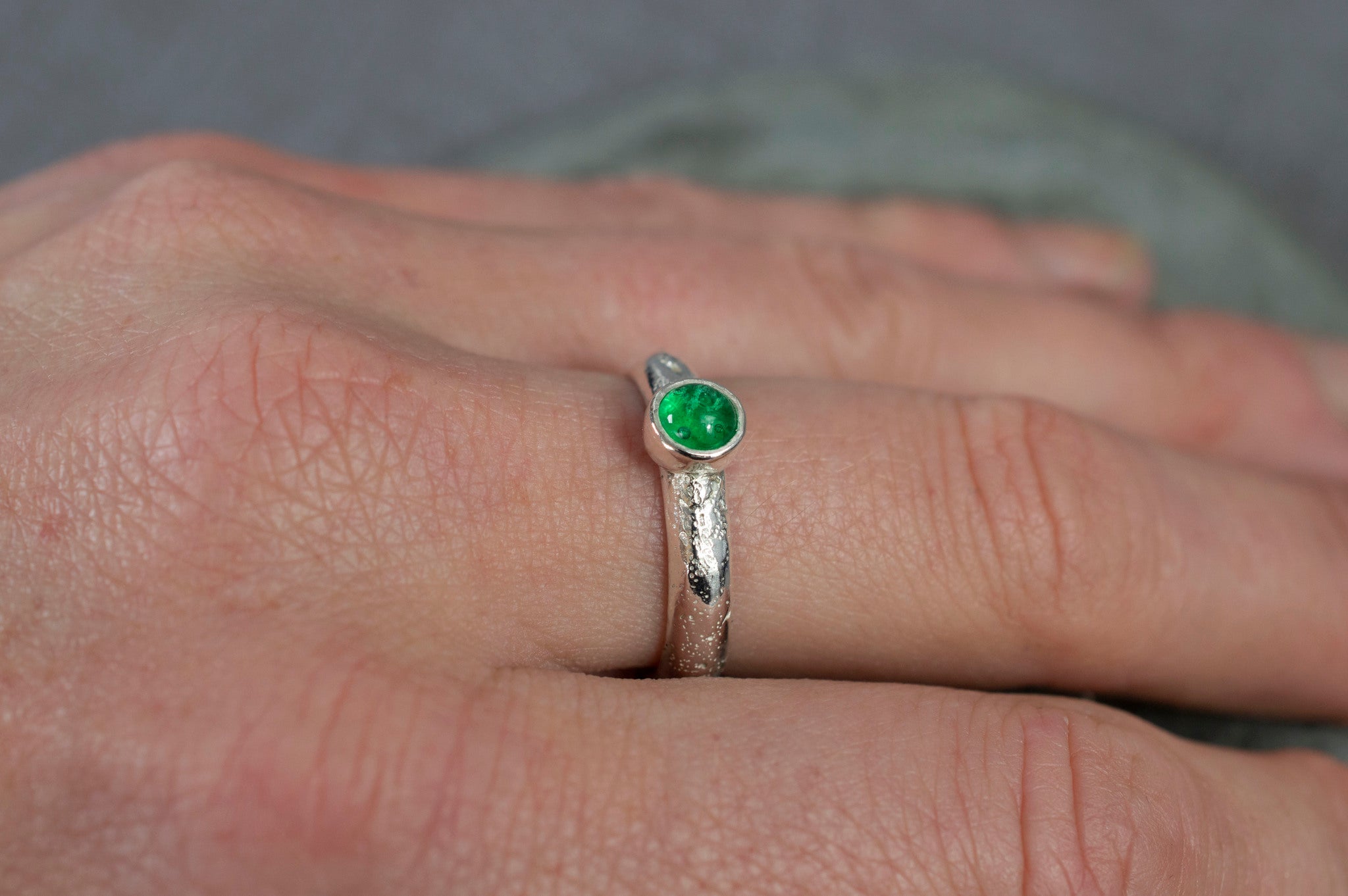 sterling silver ashes into glass ring