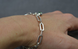 handmade silver memorial chain bracelet