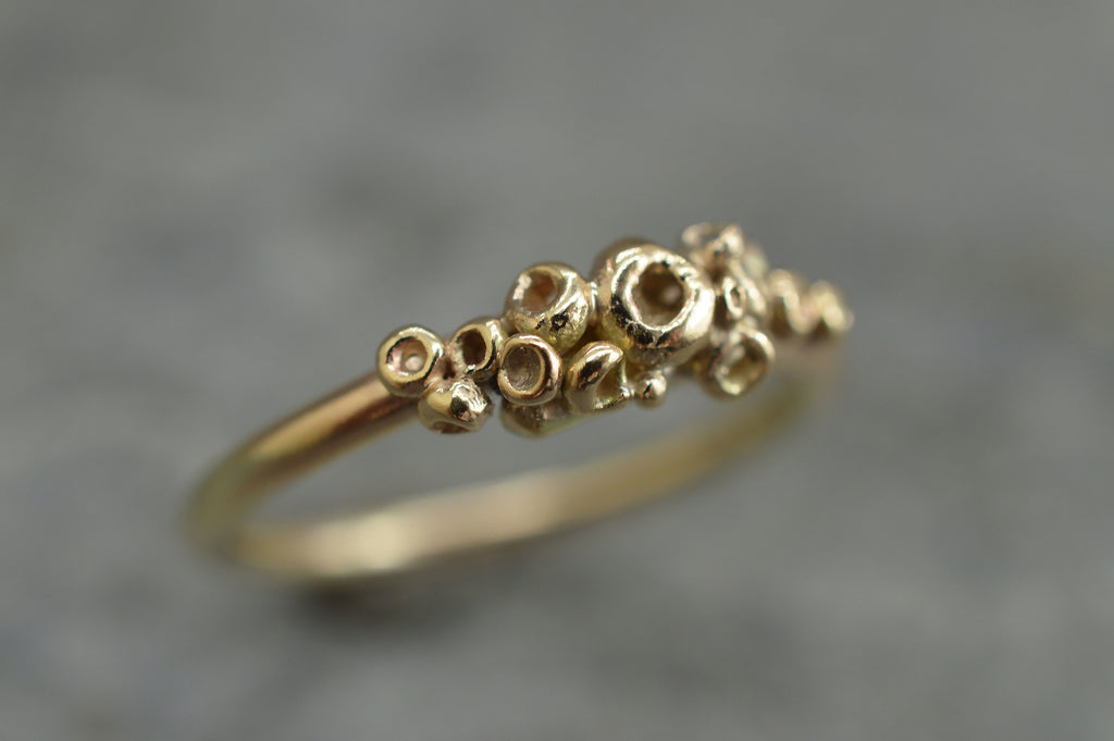 9ct Gold barnacle ring