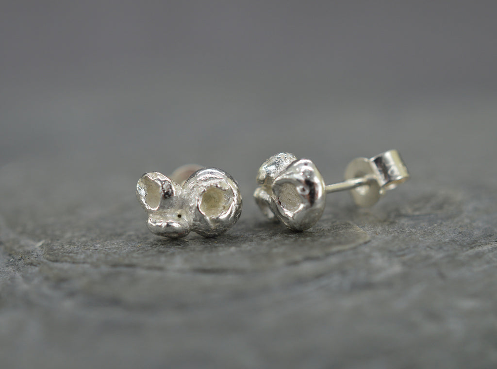 Sterling silver Barnacle studs