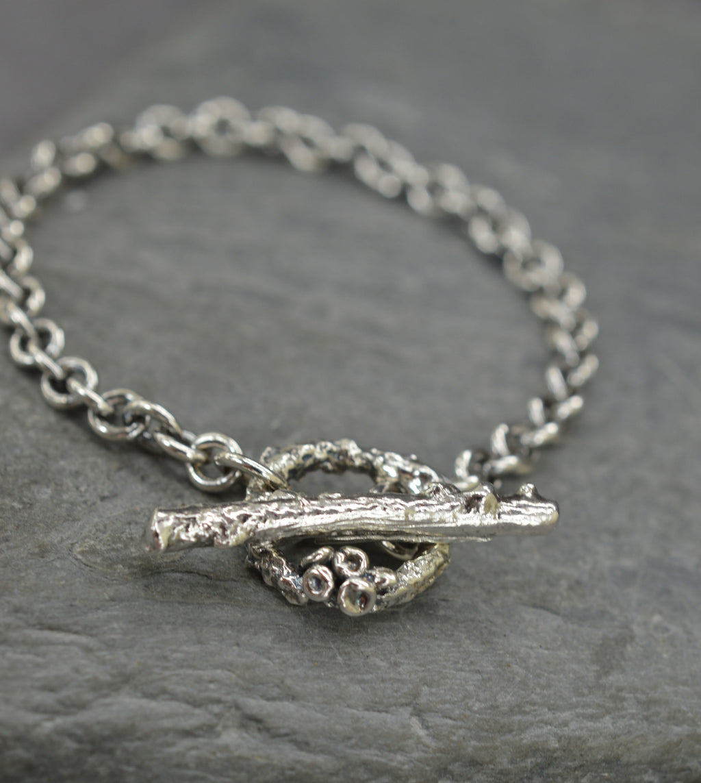 Sterling silver barnacle bracelet