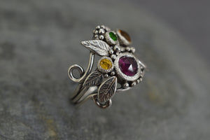 Sterling silver woodland magic ring