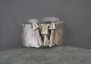 sterling silver mushroom ring