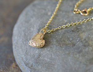 Heart memorial necklace