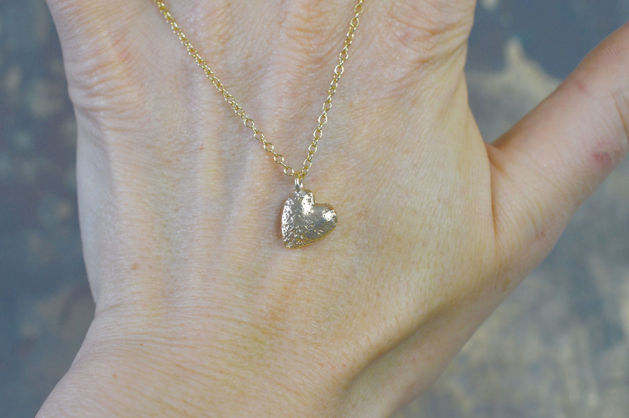 Heart memorial necklace