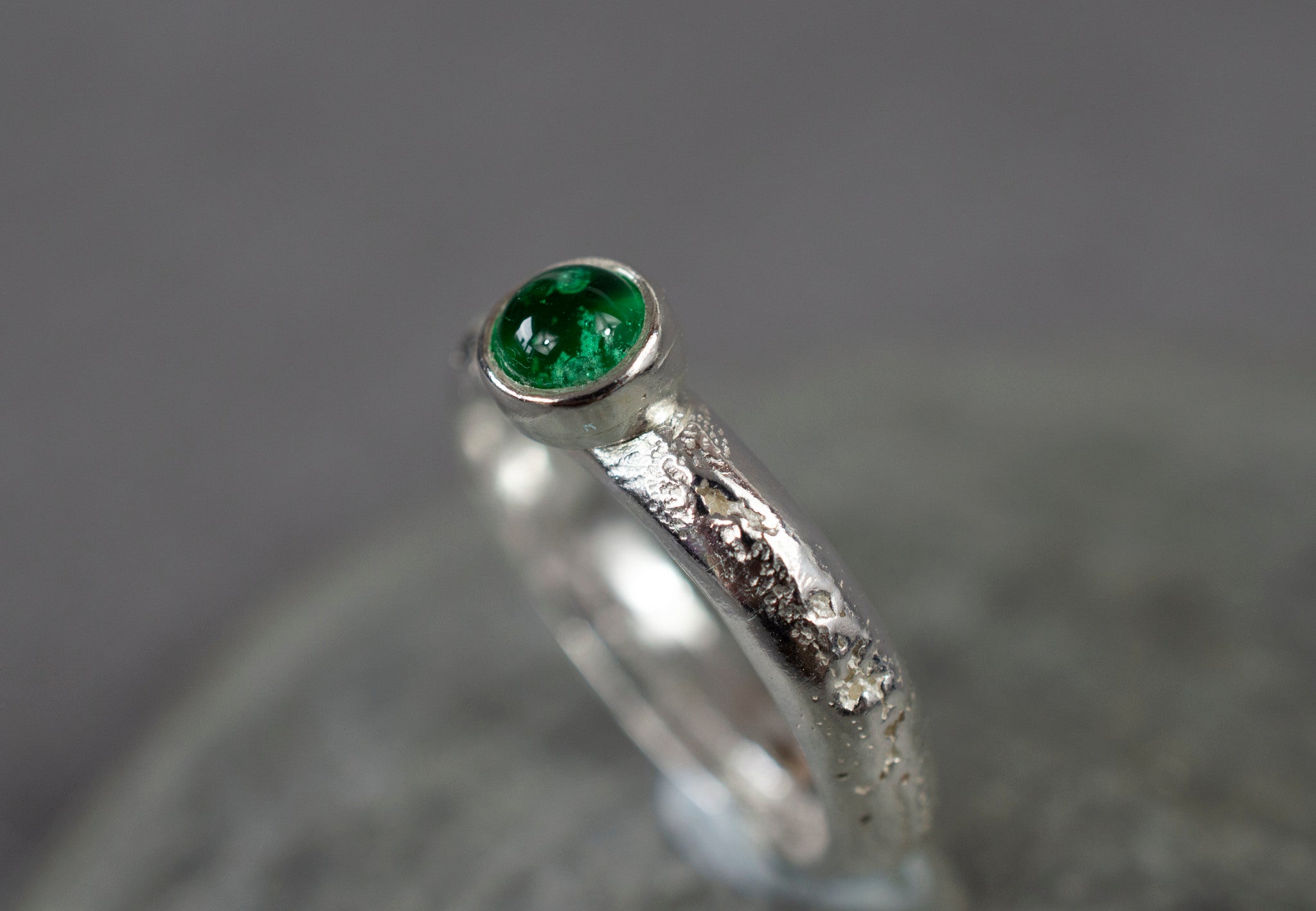 sterling silver ashes into glass ring