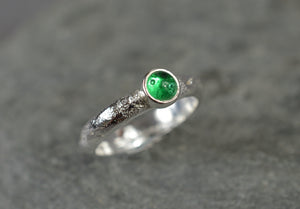 sterling silver ashes into glass ring