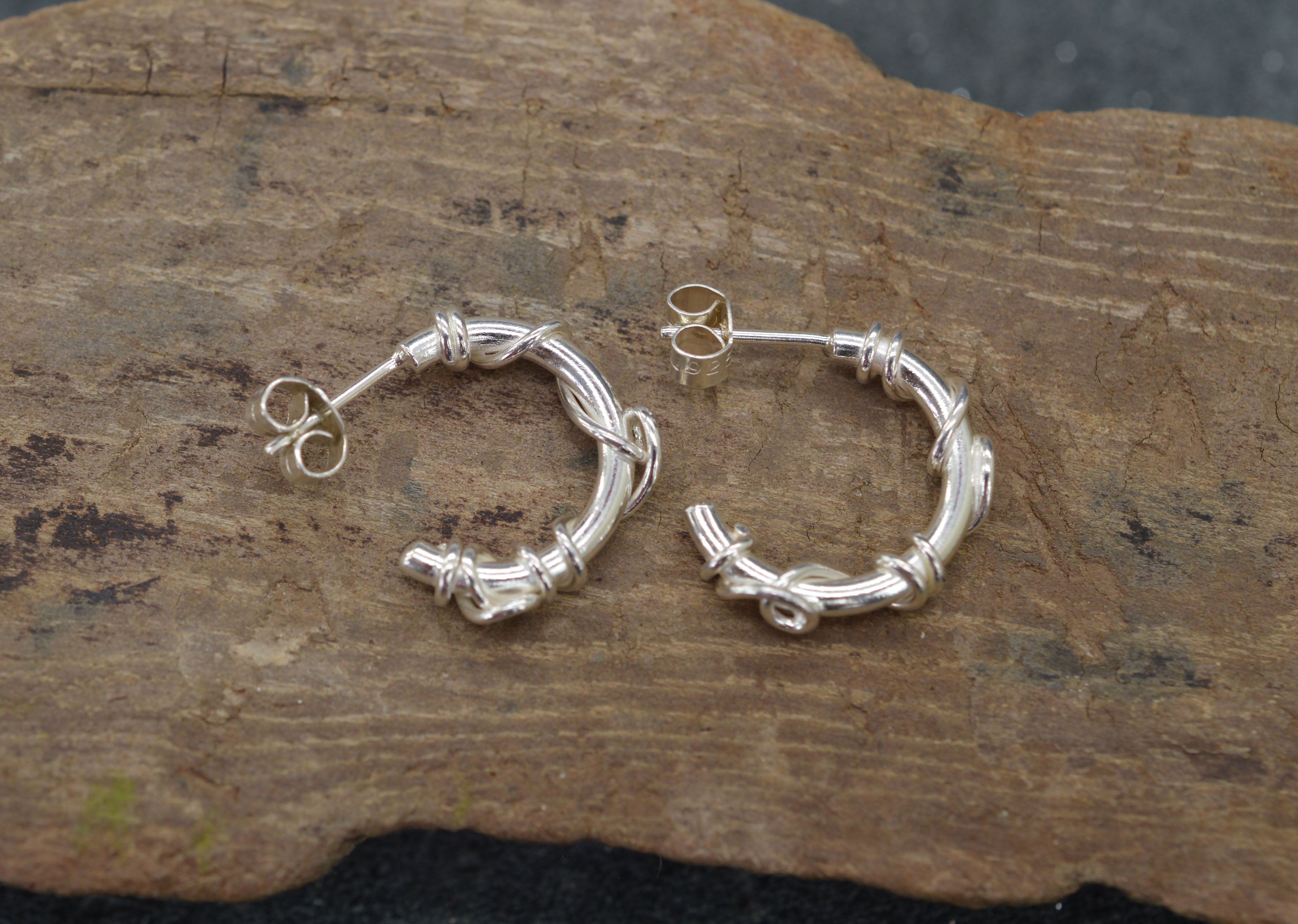 Sterling silver hoop earrings