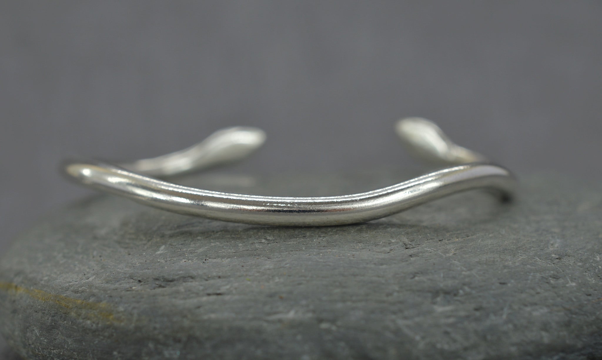 Hand forged leaf bangle