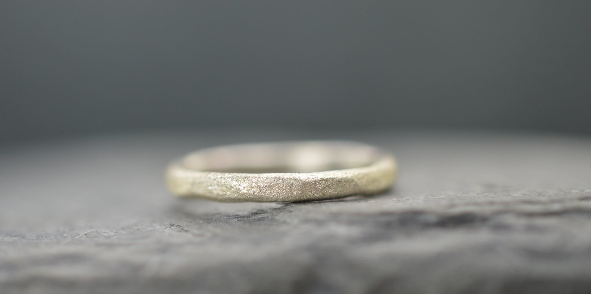 Textured silver ring