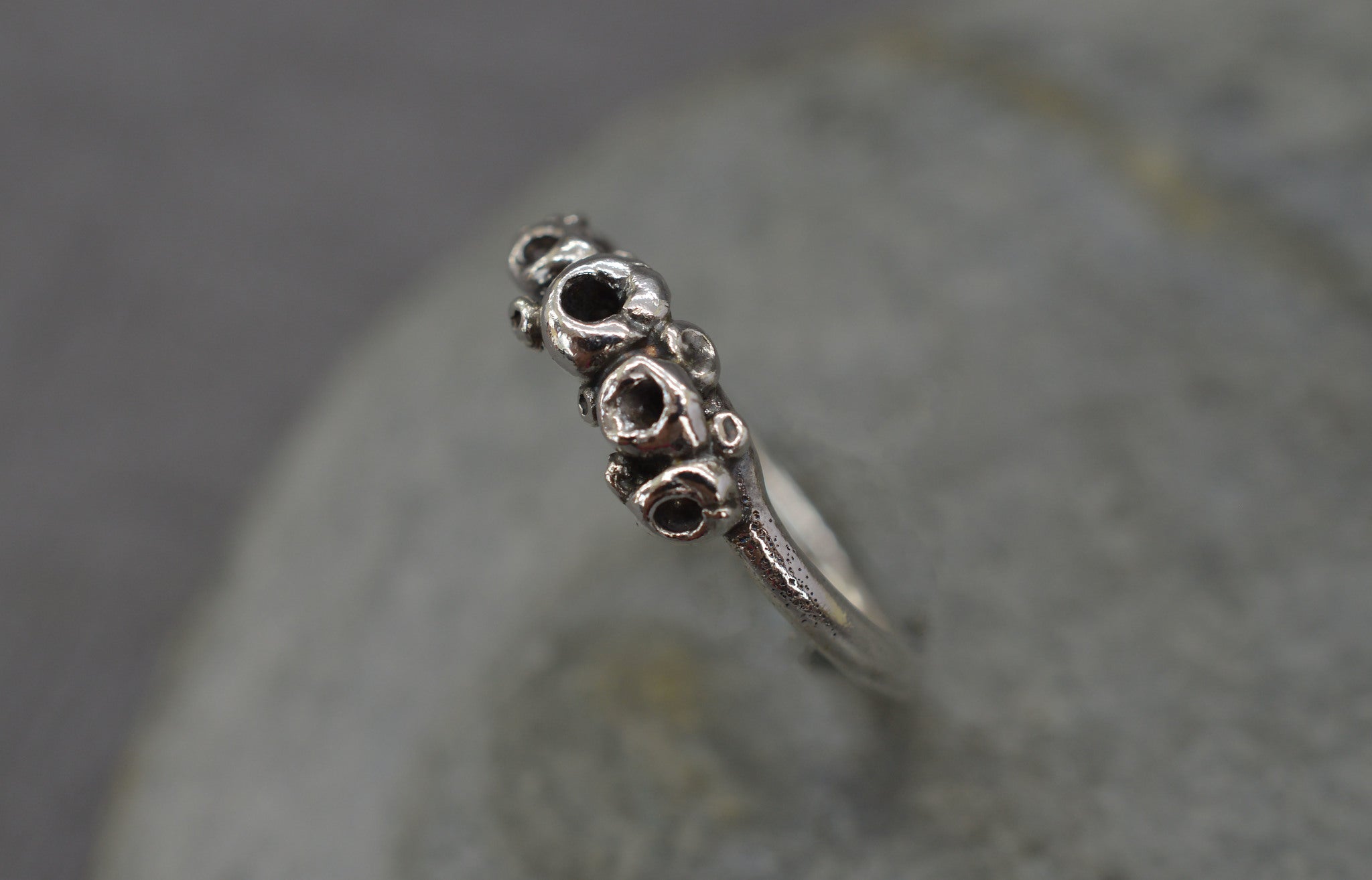 Sterling silver barnacle ring