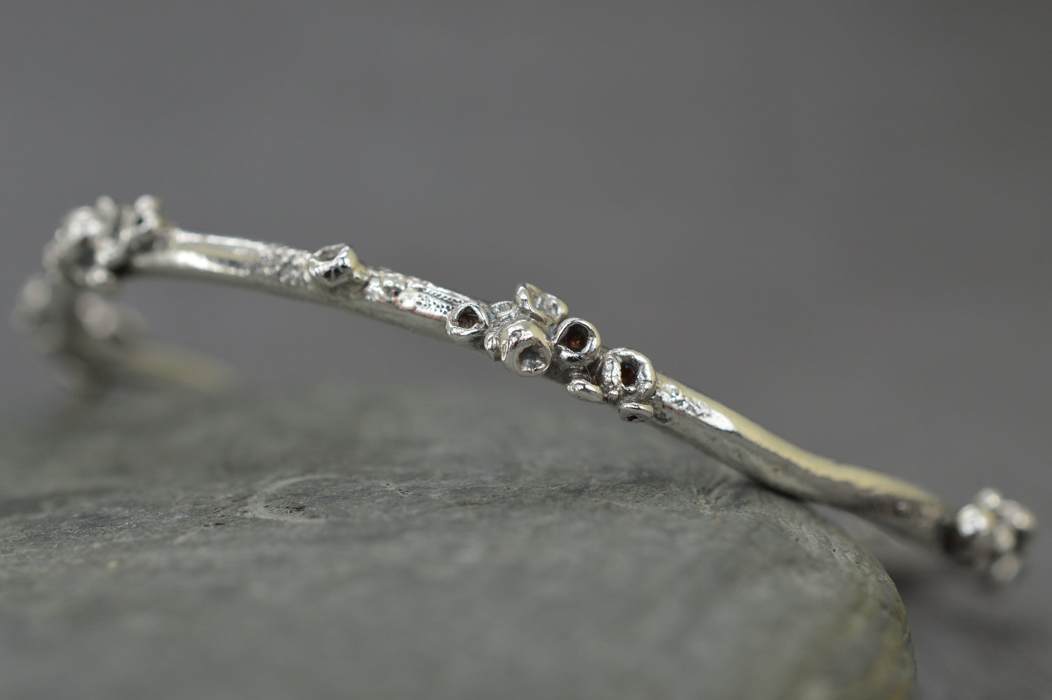 Pirate treasure silver bangle