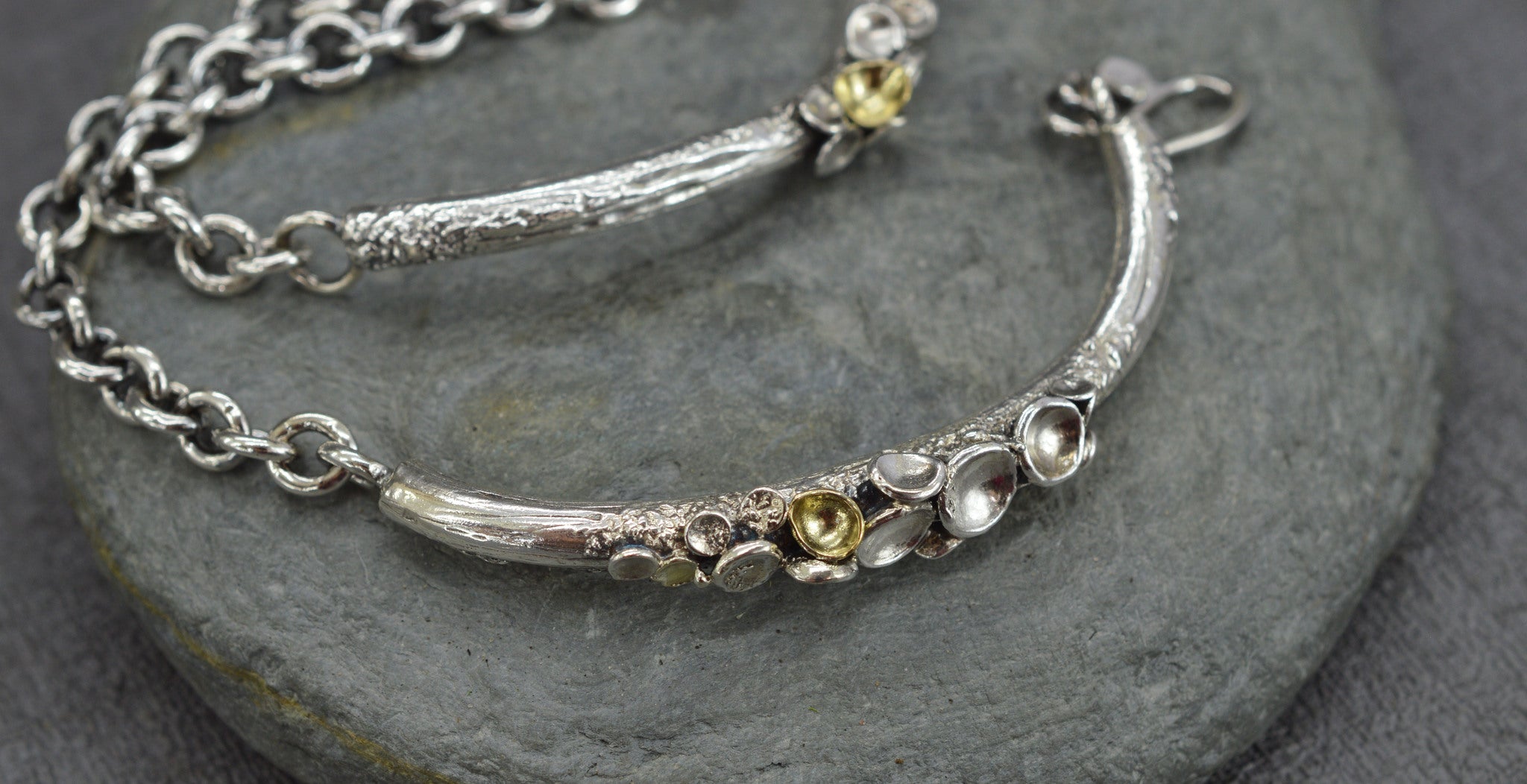 Half cuff style lichen bracelet