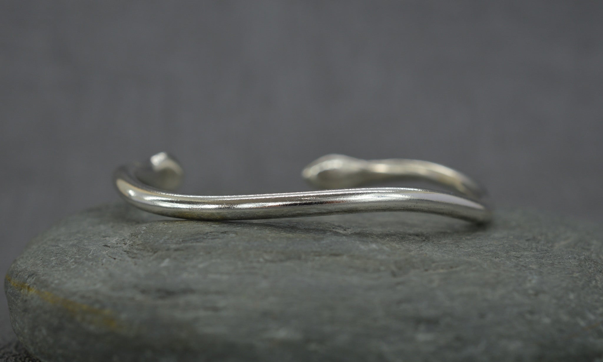 Hand forged leaf bangle