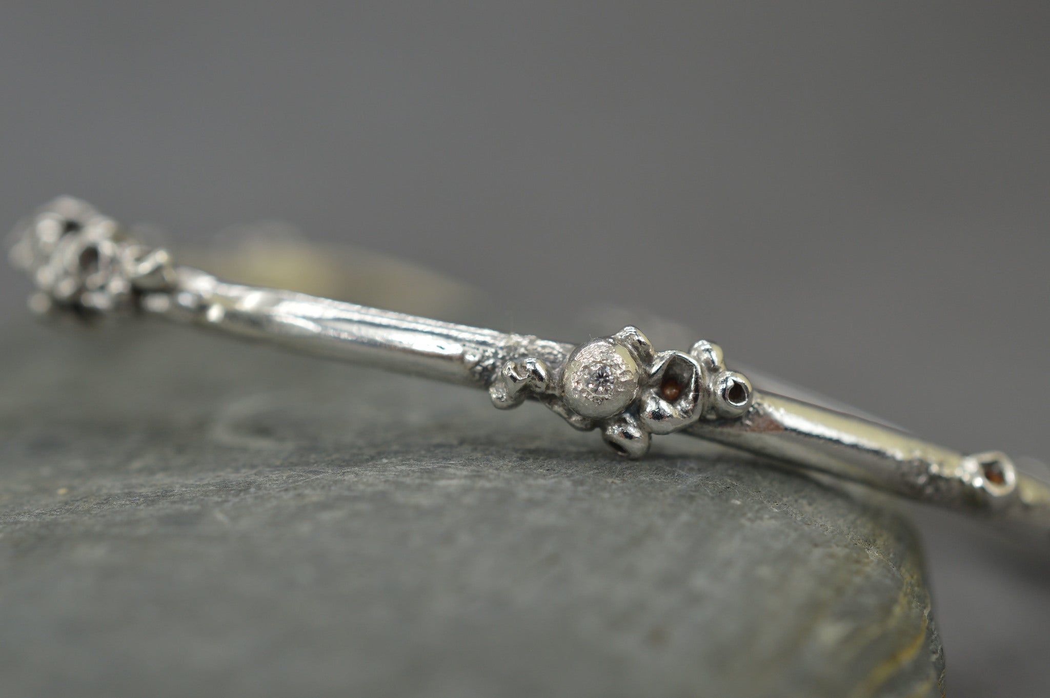 Pirate treasure silver bangle