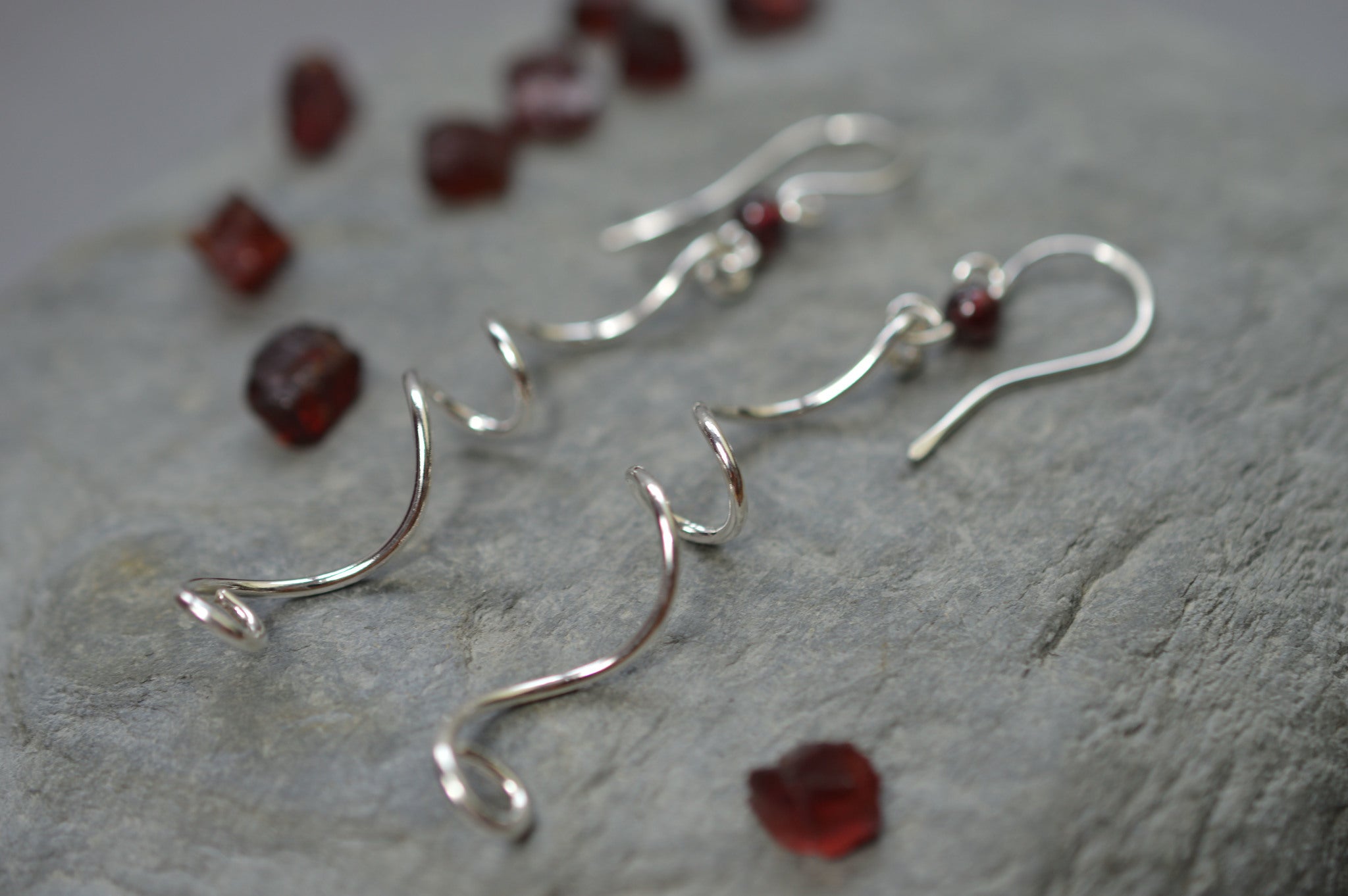 Long vine drop earrings