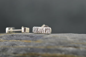 Unique silver stud earrings