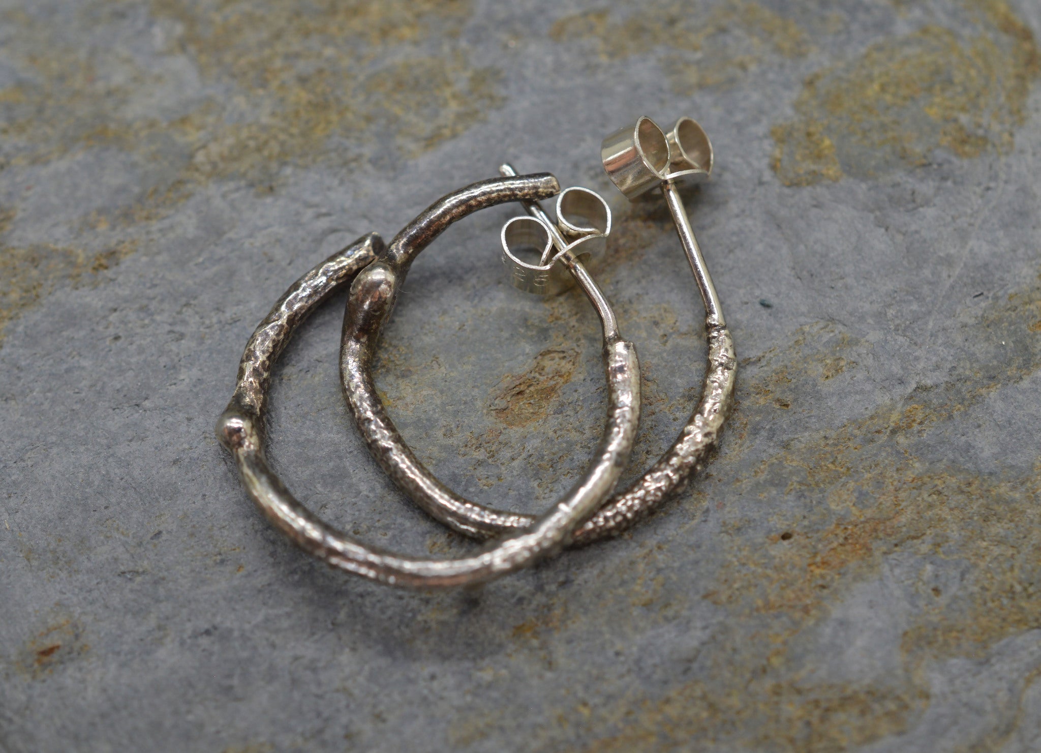 twig hoop earrings