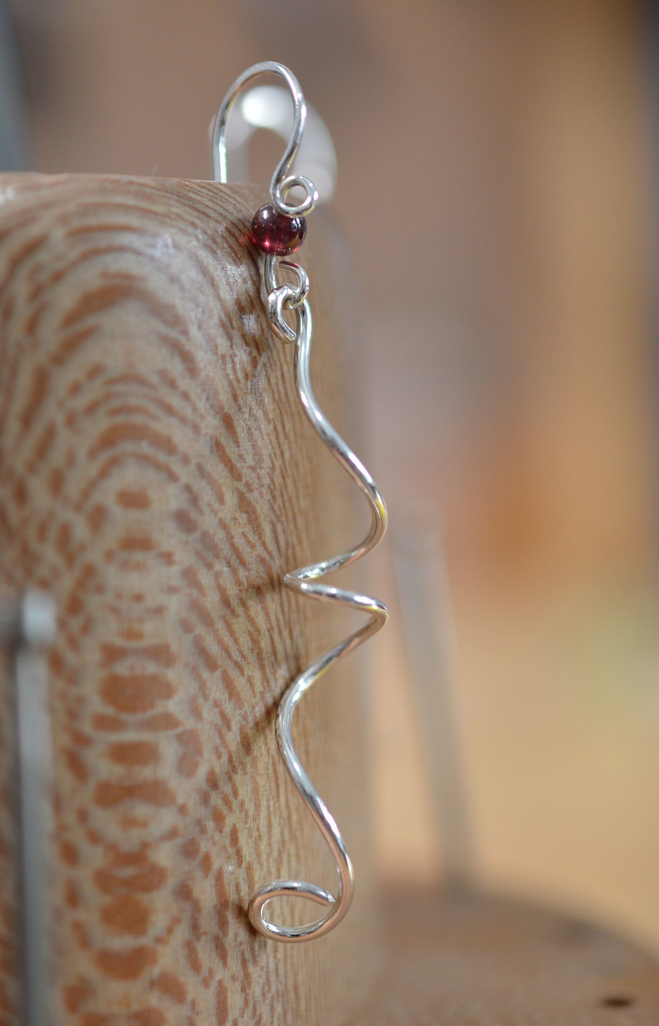 Long vine drop earrings