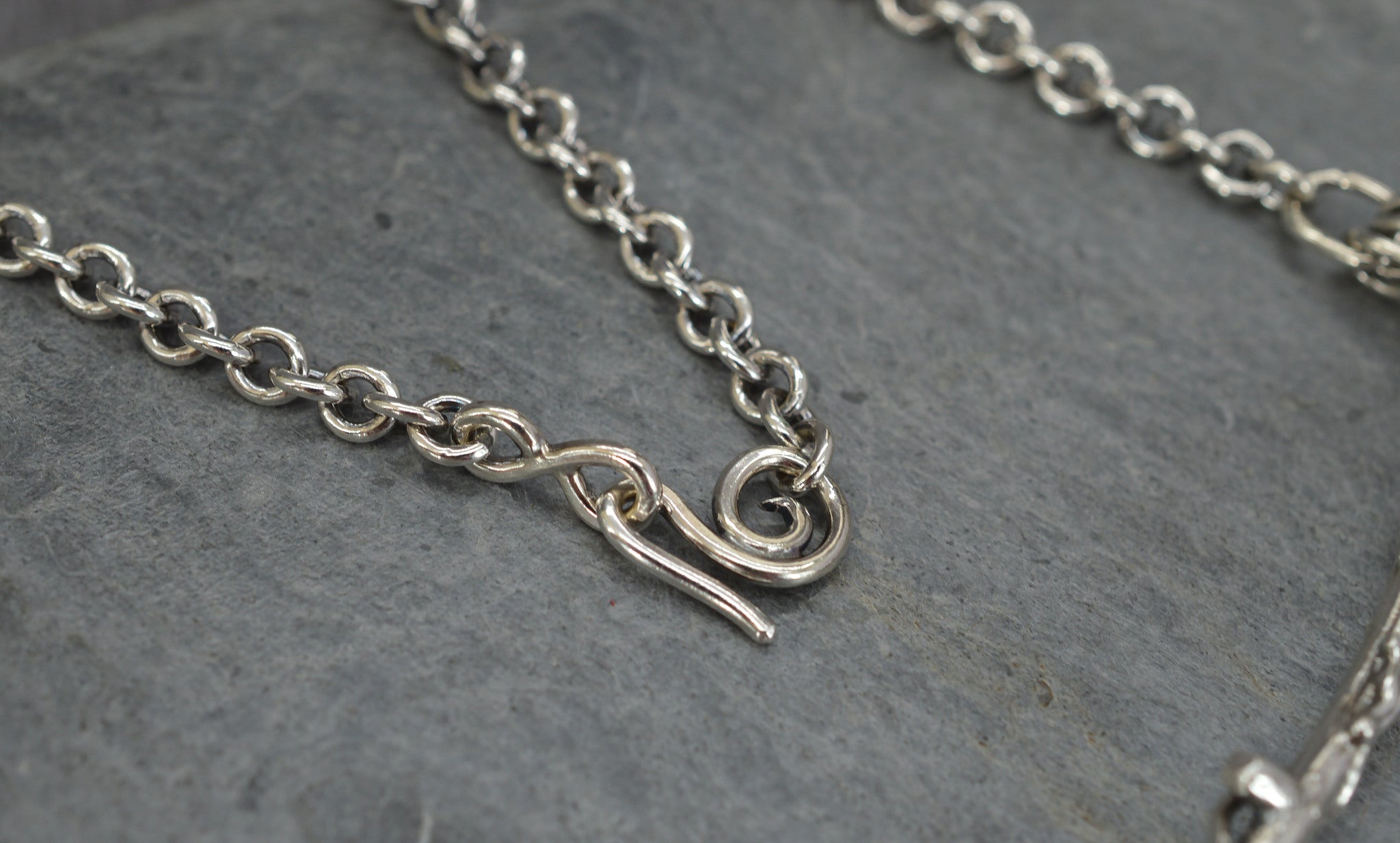 Sterling silver twig necklace