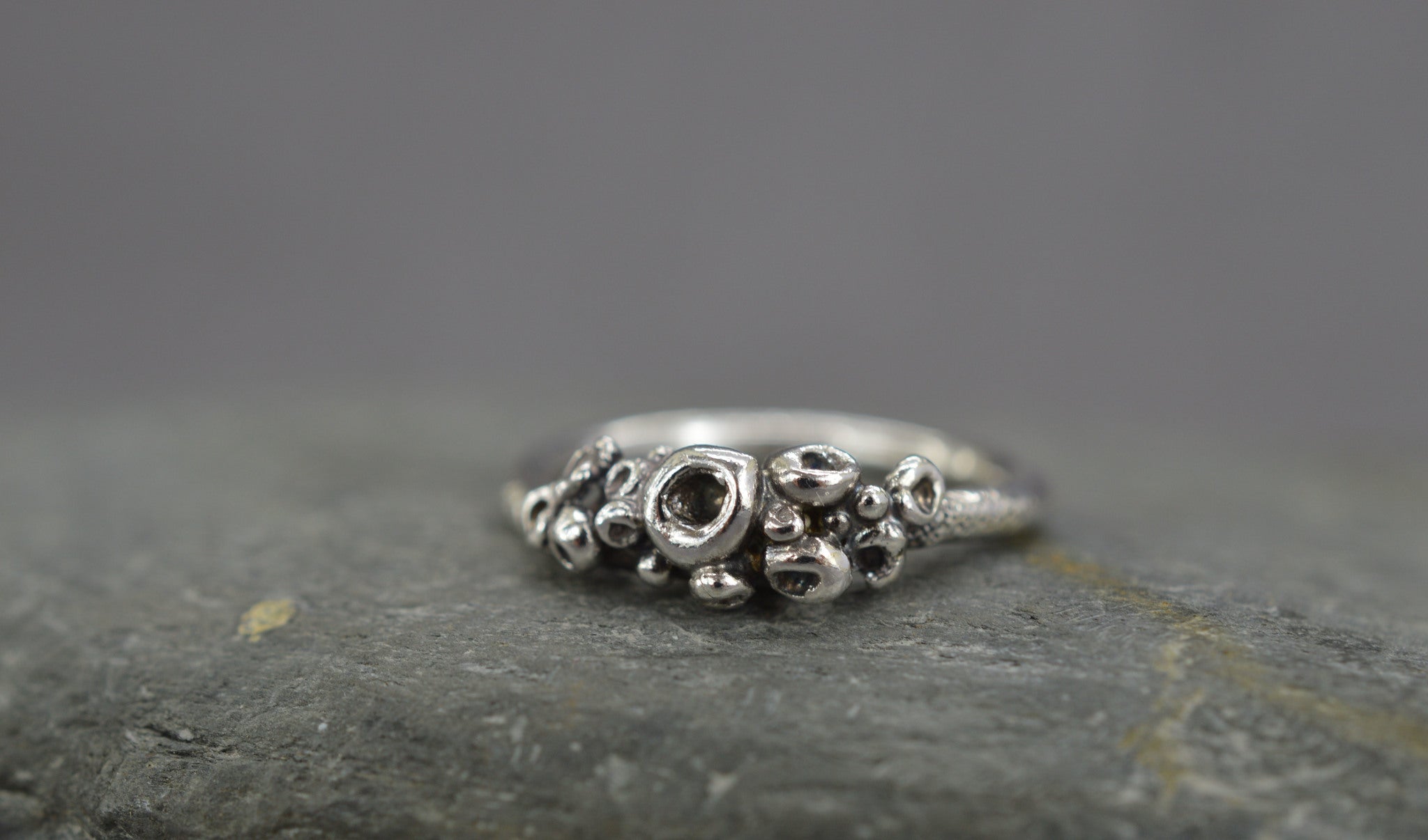 Sterling silver barnacle ring