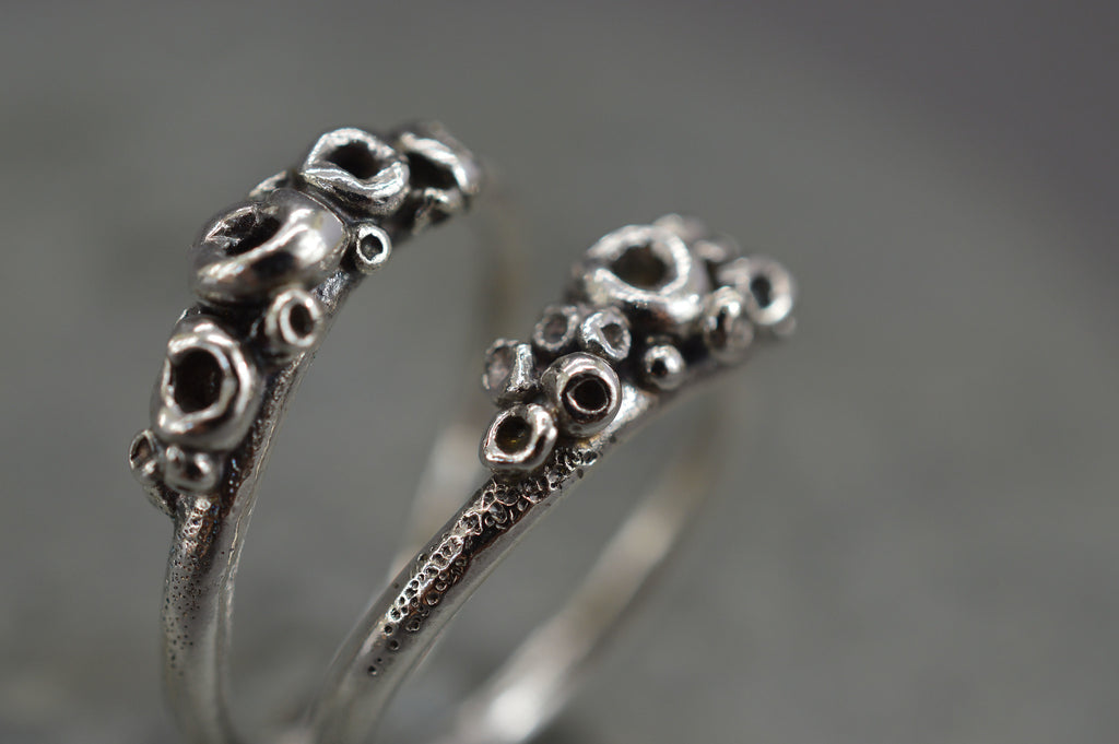 Sterling silver barnacle ring