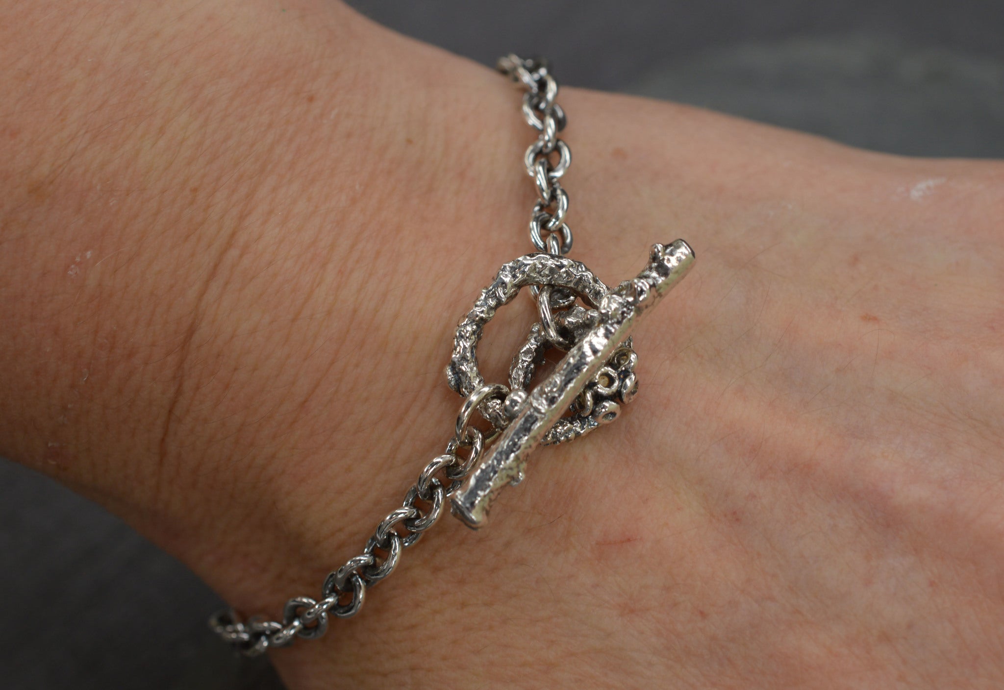 Sterling silver barnacle bracelet