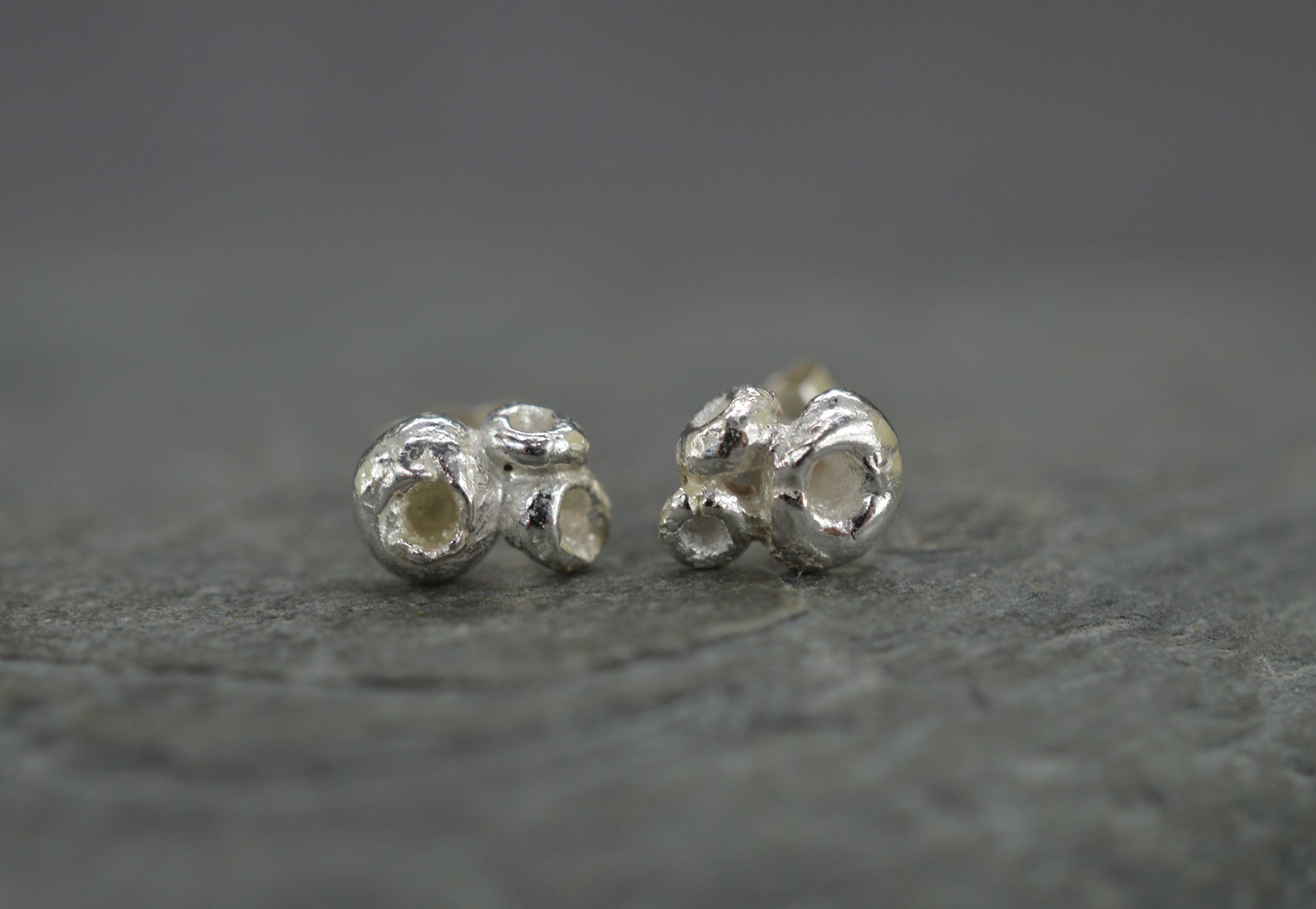 Sterling silver Barnacle studs