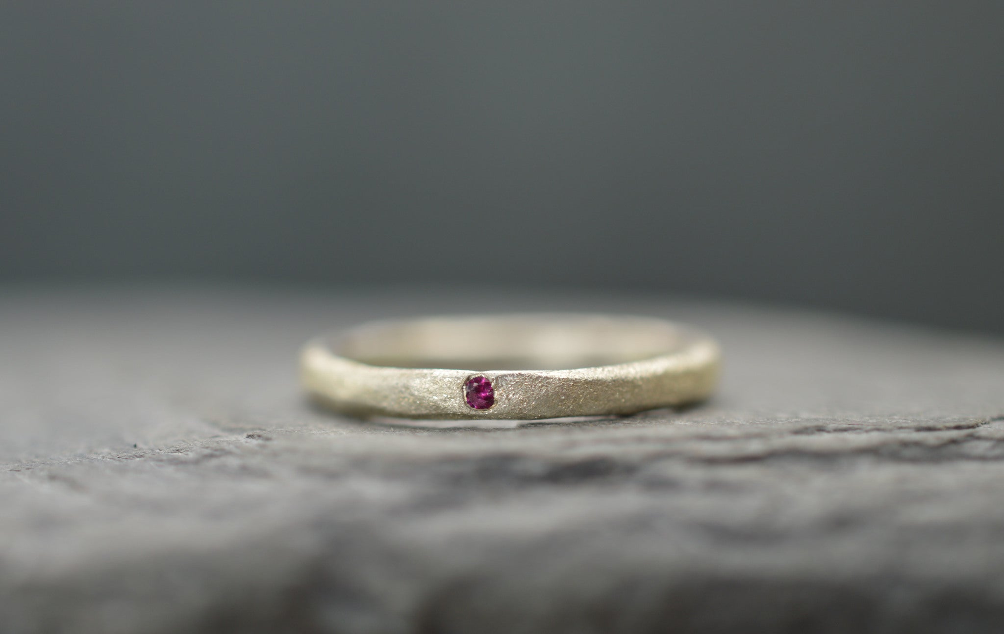 ruby sterling silver ring