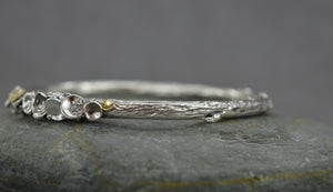 Sterling silver lichen bangle