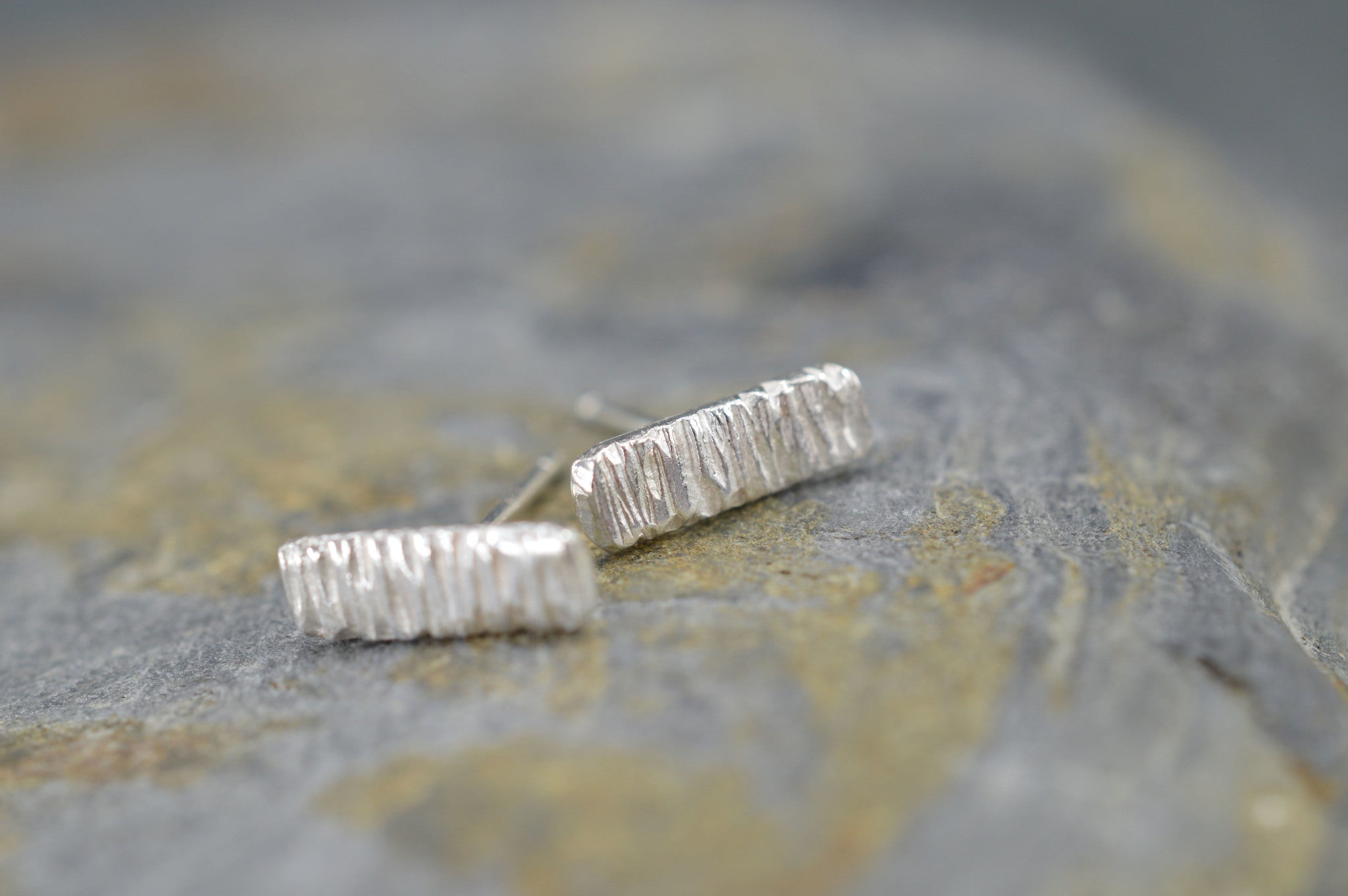 Unique silver stud earrings