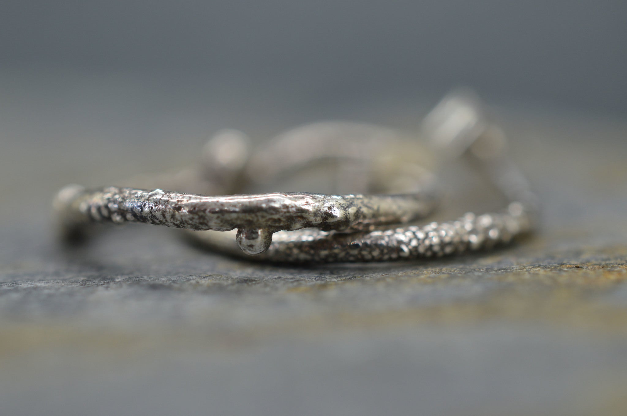 Twig hoop earrings