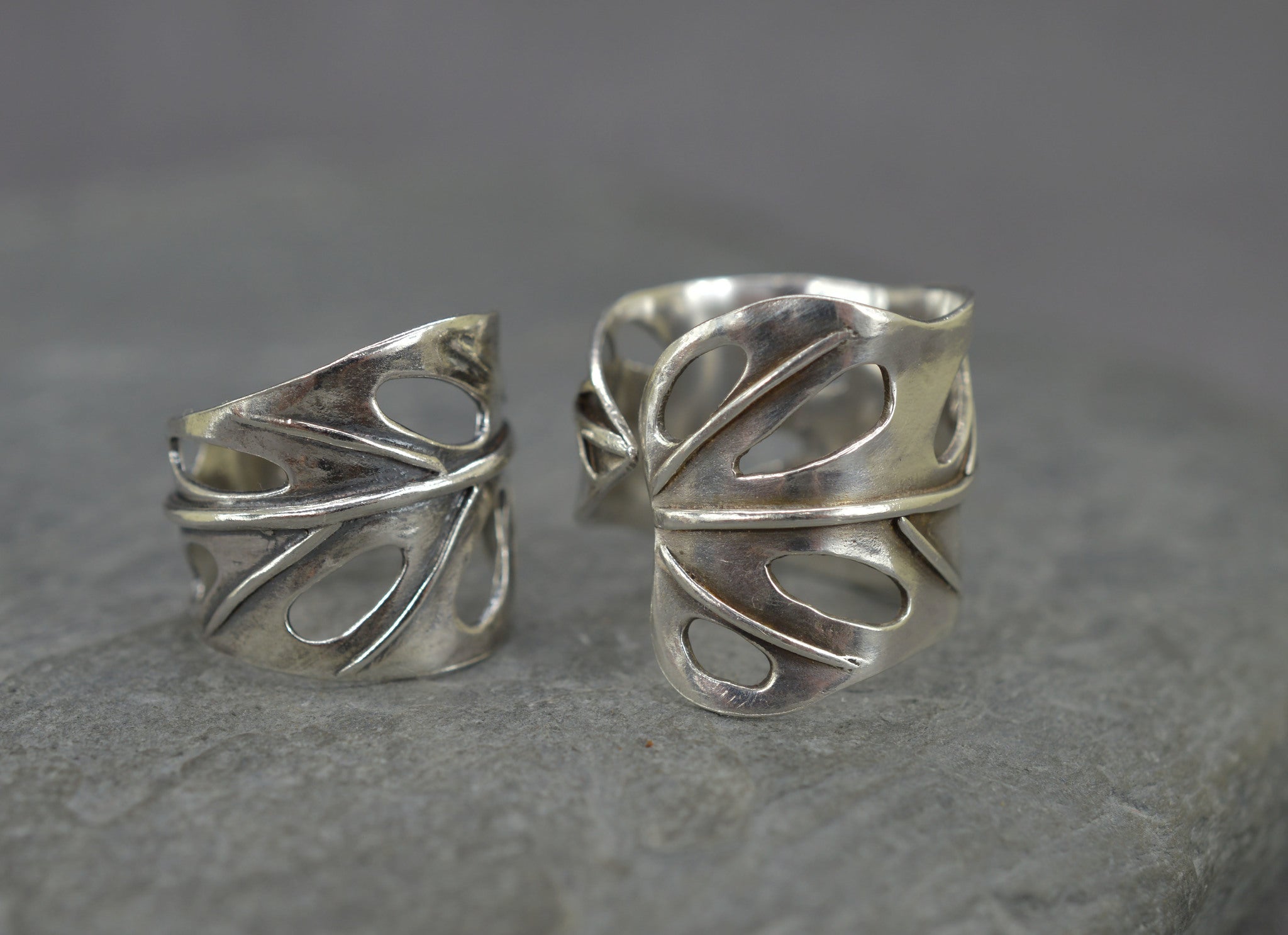 Monstera leaf ring - Sterling silver