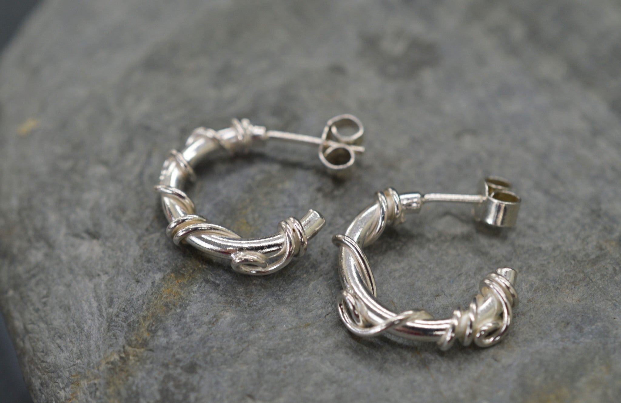 Sterling silver hoop earrings