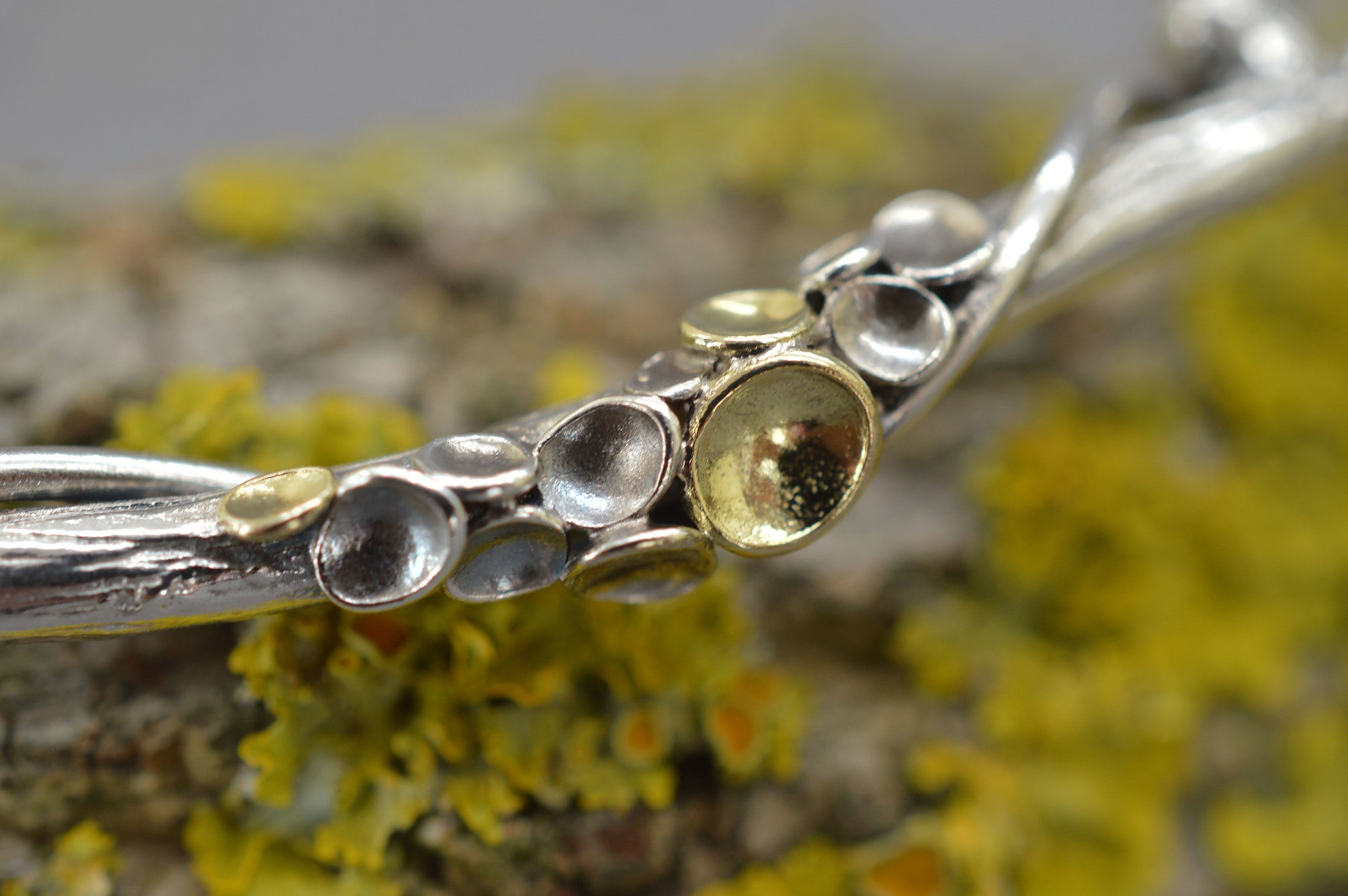 Sterling silver twig necklace