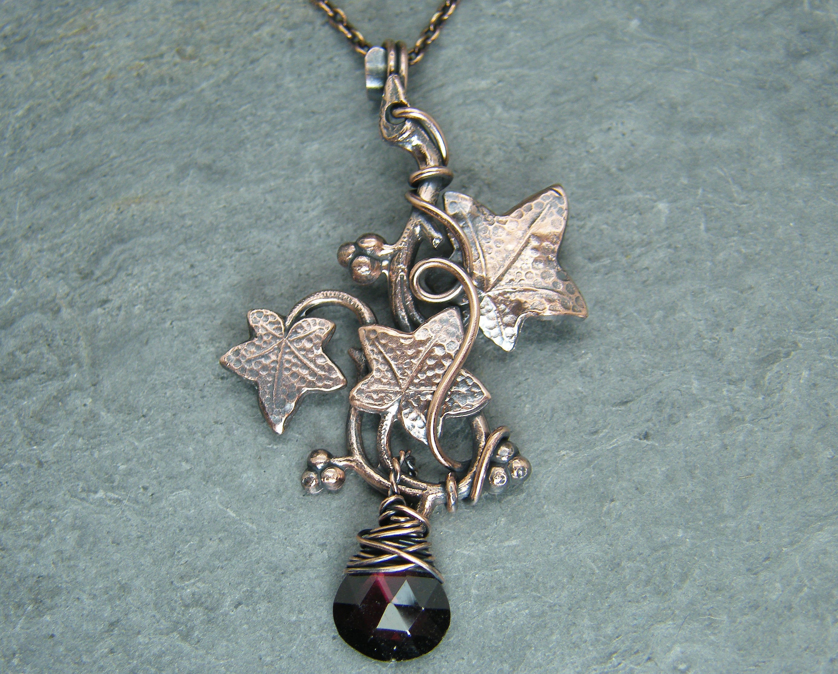Aquamarine necklace for women ~ Leaf necklace ~ Nature necklace ~ Leaf jewelry ~ Leaf pendant ~ Gift for her ~ March birthstone ~ Aquamarine