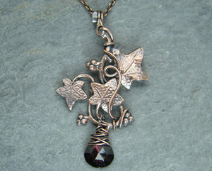 Aquamarine necklace for women ~ Leaf necklace ~ Nature necklace ~ Leaf jewelry ~ Leaf pendant ~ Gift for her ~ March birthstone ~ Aquamarine
